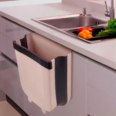 Basurero plegable colgante
