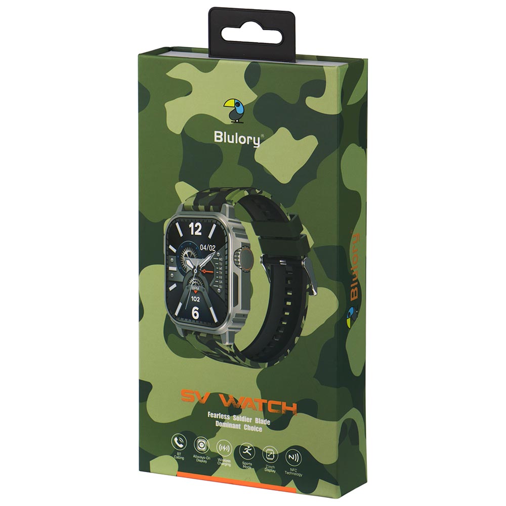 Reloj inteligente estilo militar