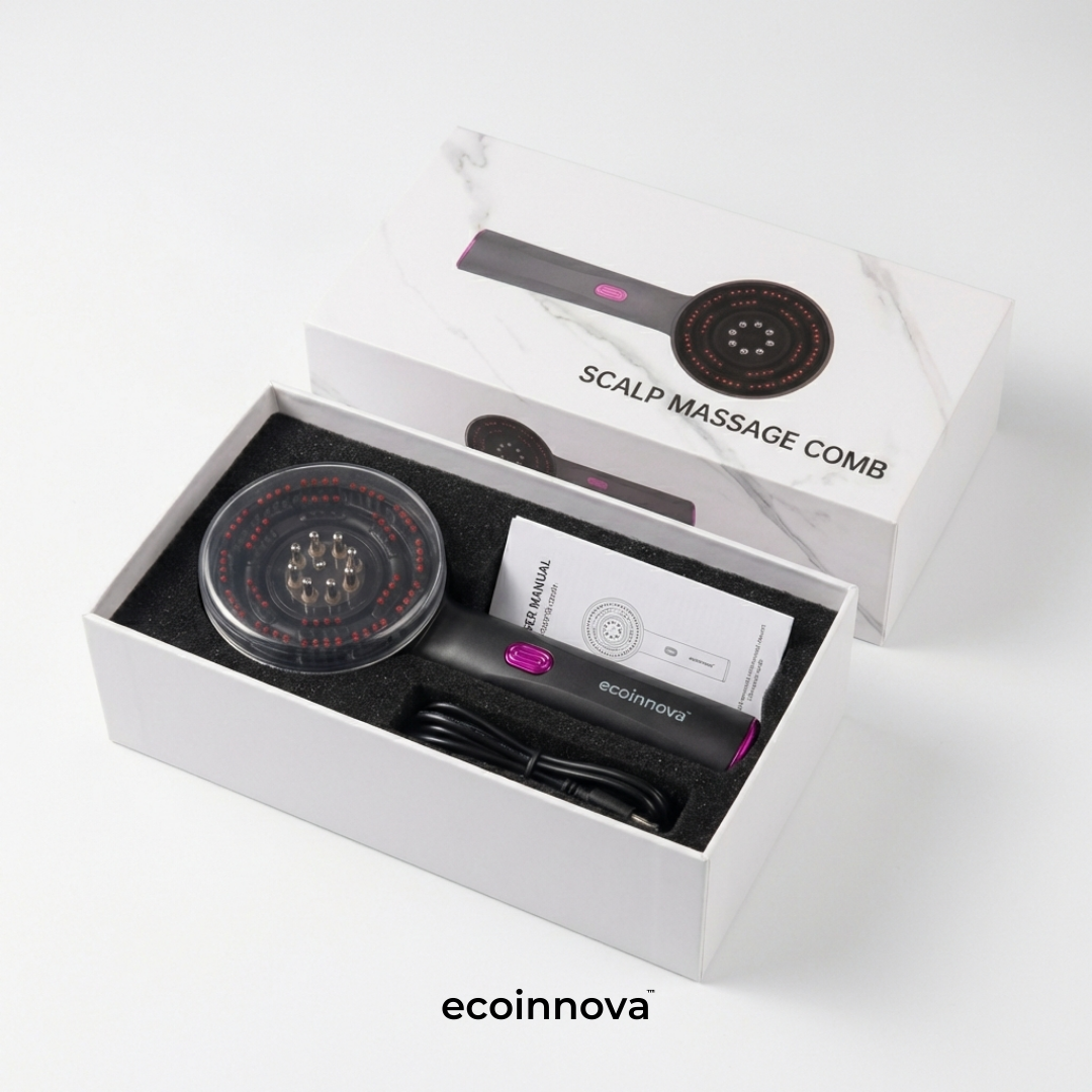 Peine Masajeador con Luz Roja - ecoinnova™