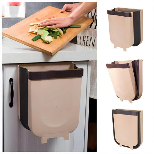 Basurero plegable colgante