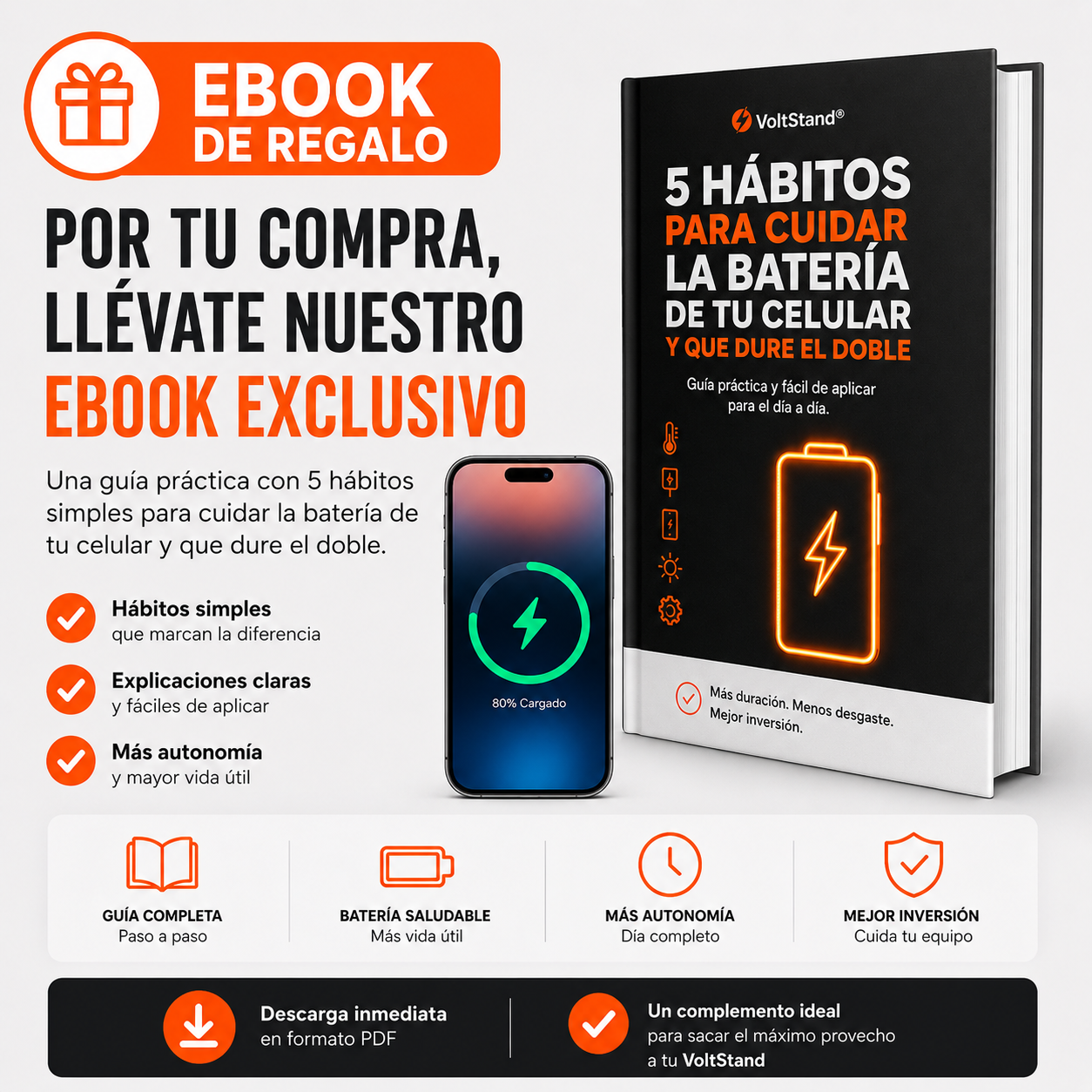 VoltStand® - Cable de carga rápida con Soporte
