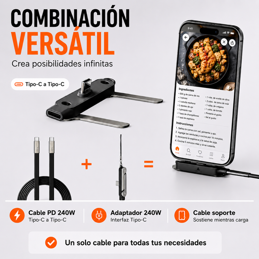 VoltStand® - Cable de carga rápida con Soporte