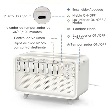 SleepVibe®️ – Humidificador 3 en 1 para dormir mejor