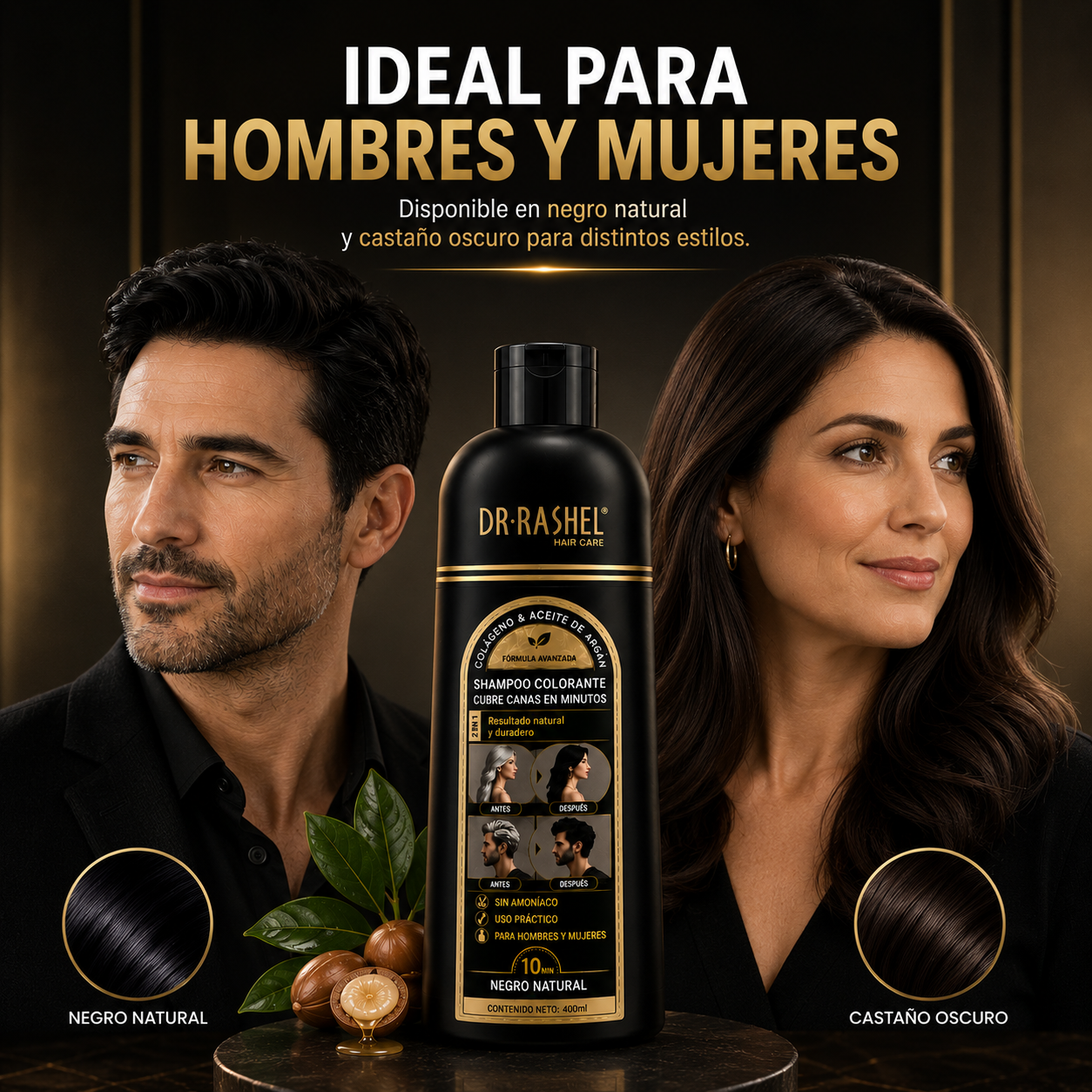 Shampoo Cubre Canas Dr. Rashel 400ml